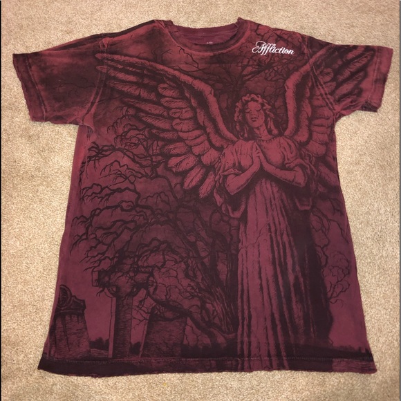 Affliction Other - Affliction Distressed Angel Graphic T-shirt!